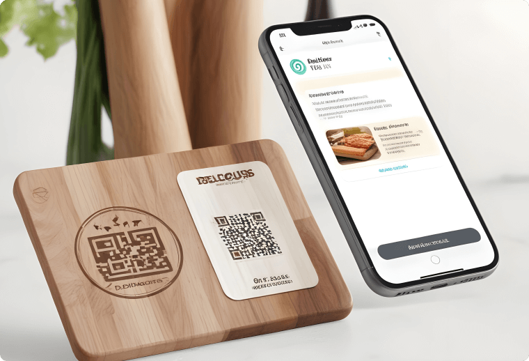 QR codes linking to customer testimonials or reviews