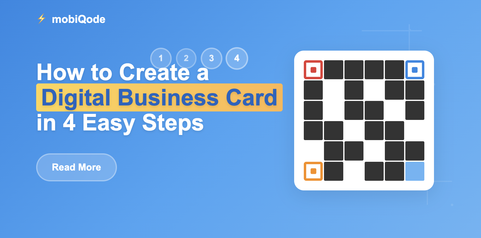 mobiQode guide on how to create a digital business card