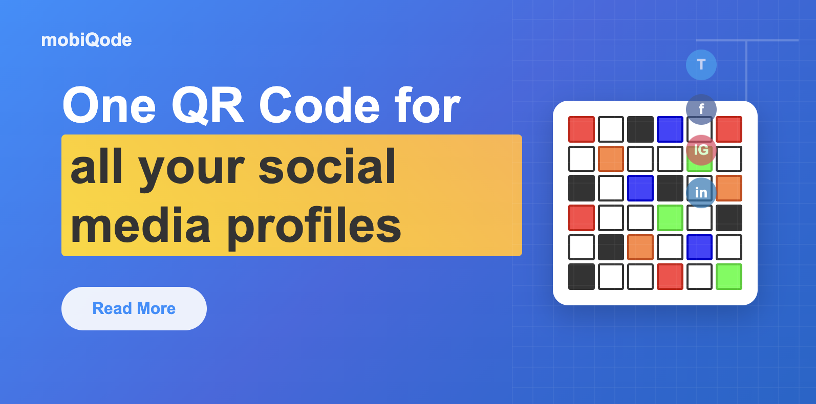 mobiqode blog on one line link for all social media profiles