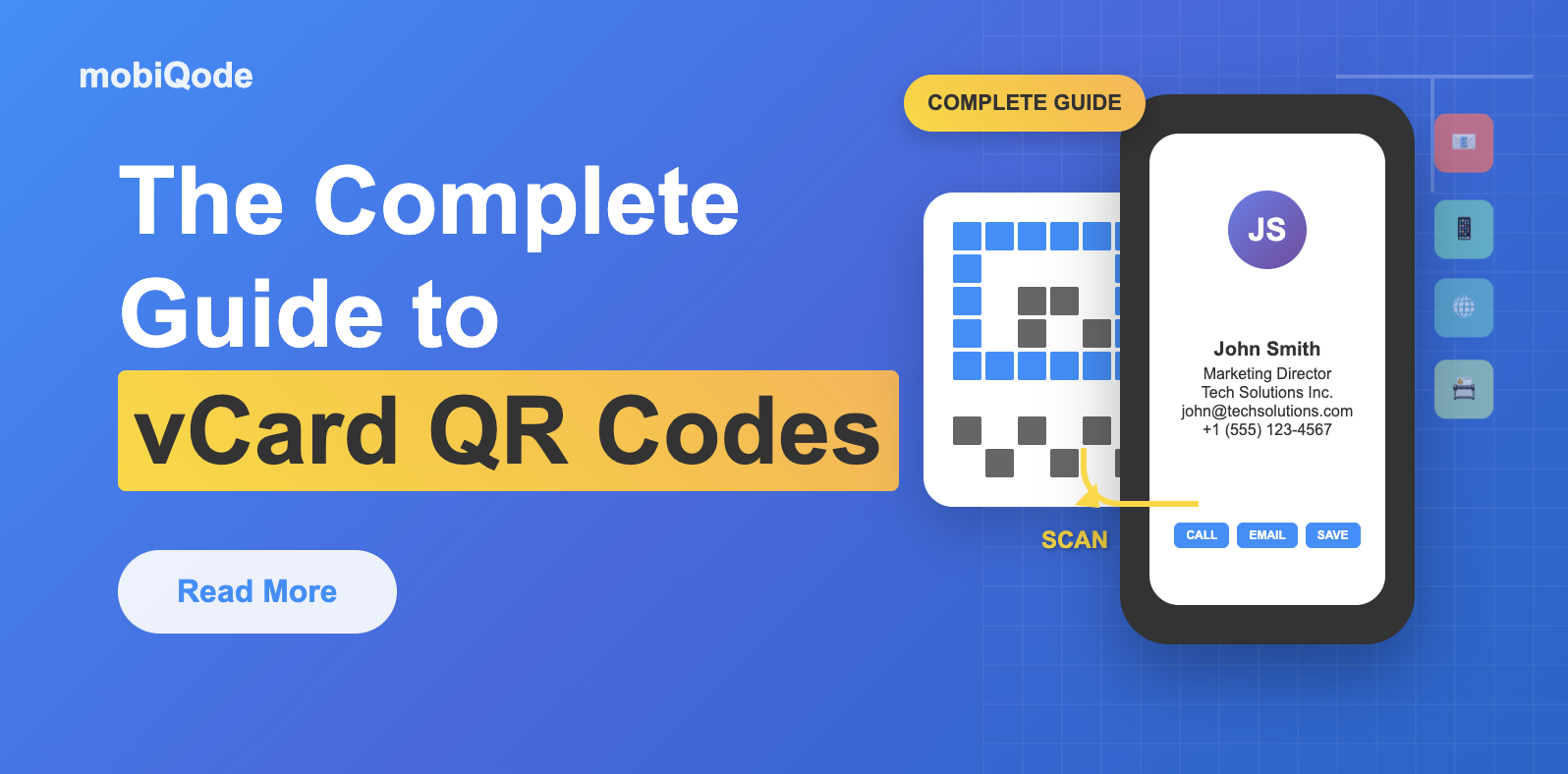 mobiQode guide on vcard QR Codes