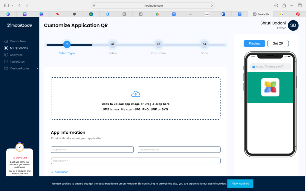 How to create a QR code for app downloads