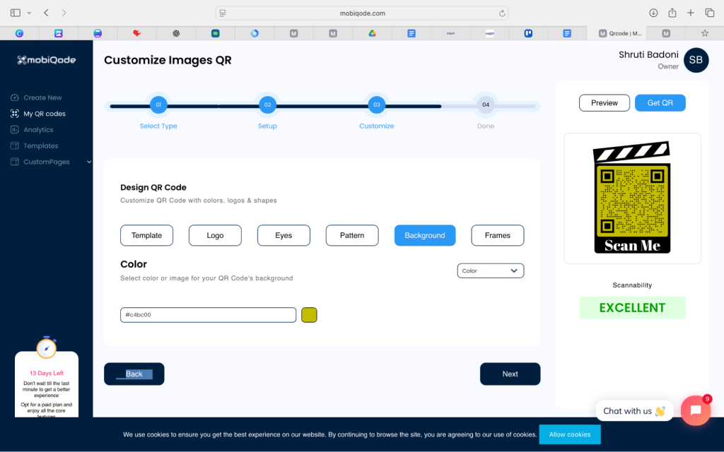 mobiQode Customization