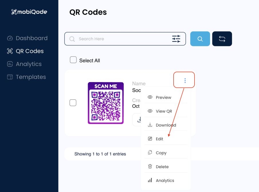 mobiQode Dynamic QR Codes